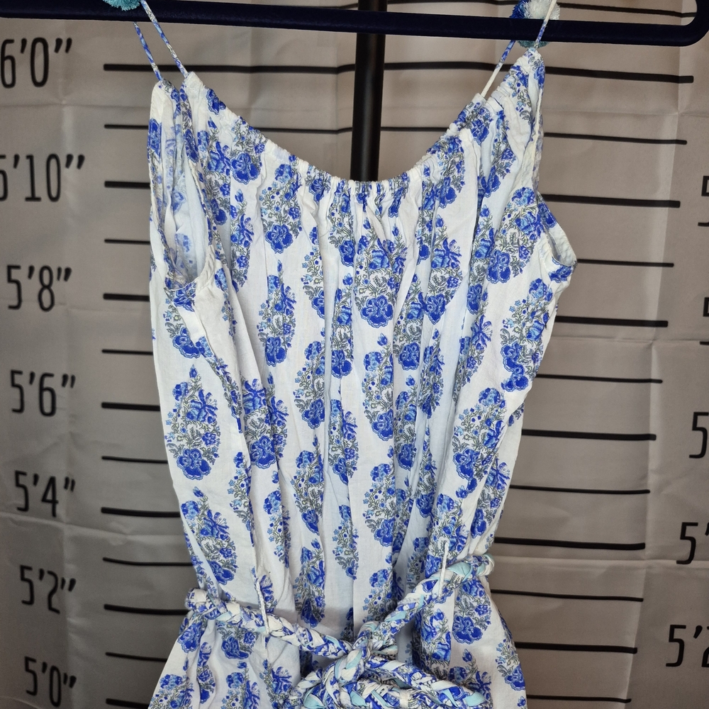 Chic Blue Floral Mini Dress